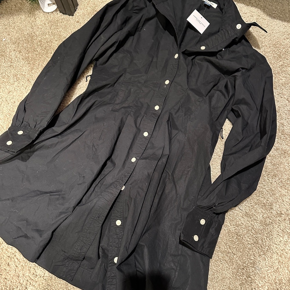 American Eagle Outfitters Black Long Sleeve Dress